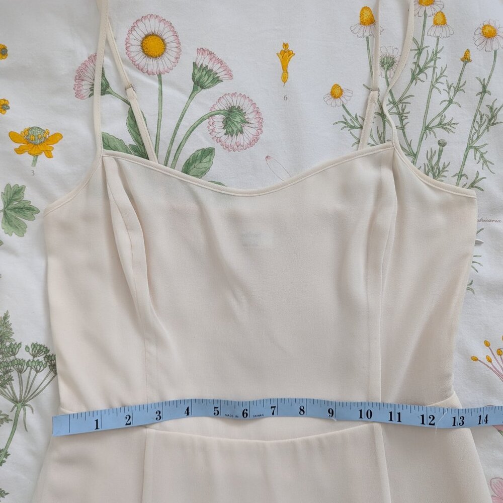 Wilfred Elegant White Spaghetti-Strap Midi Dress with Front Slit - Picture 6 of 14